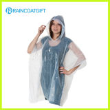 Cheap Transparent Disposable PE Rain Poncho Rpe-020