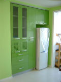Lacquer Painting Storage Cabinet Green (Br p-1211)
