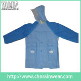 PVC Coating Waterproof Breathable Children Fashion Rain Jacket