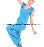 Yoga Clothes Adjustable Short-Sleeve Top Summer Fitness Clothing Leotard Female Set