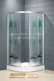 Exotic Shower Enclosure with Polycrystalline Colorful Glittering Glass
