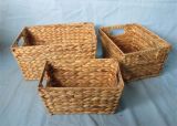 Natural Waterhyacinth Storage Basket Willow Baskets