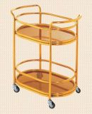 Two Layers Liquor Trolley with Four Wheels