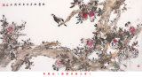 Delicate Traditional Chinese Birds and Charming Peony Flowers Paintings Wall Art Decoration