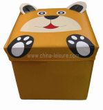 Kids' Foldable Storage Box/Stool with Beer Pattern (HMD-001)