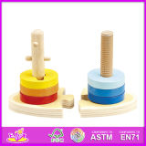 2015 New Children Wooden Stacking Toy, Popular Baby Wooden Stacking Toy, Market Newly Small Wooden Stacking Toy for Kids W13e010