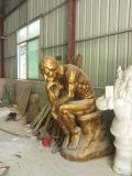 Outdoor Decoration Sculpture of Thinker by Fiberglass for Outdoor Advertisement