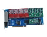 16 Port Telephony VoIP Asterisk PCI Card with FXO_100, FXS_100 Module