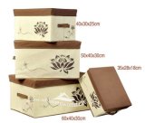 Covered Non Woven Foldable Storage Box for Home Use