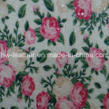 High Quality Glitter PU Leather for Upholstery (HW-143)