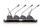 Professional UHF 4 Channels Wireless Conference & Meeting Microphone System