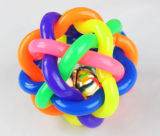 Pet Toys - Colourful Plastic Ring Ball 7.5cm 96g Dog Toy