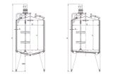 Stainless Steel Beverage Mixing Tank for Processing
