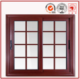 Foshan Aluminium Window Walnut Wood Grain Windows