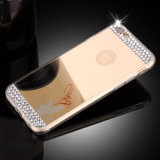 Mirror Soft PU Phone Case with Dimond