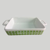 Simple White Color Glaze Ceramic Bakeware