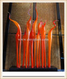 Red Goose Blow Glass Sculpture for Hotel Decoration