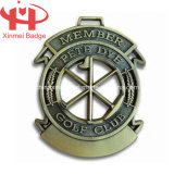 Zinc Alloy Custom Logo Design Masonic Medal, Silver Metal Cheap Coin Medals with Ribbon for Souvenir Award Honor Gifts
