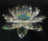 Colored Man-Made Crystal Lotus Candle Holder