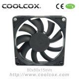 80X80X15mm, 8015, DC 5V or 12V or 24V Small Axial Fan, PC Case Cooling Fan, Sleeve or Ball Bearing, Exhaust Fan