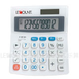12 Digits Dual Power Desktop Calculator with Rounding Selection and Tax Function (LC229T-WHITE)