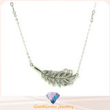 High Quality and Fashion 925 Sterling Silver Jewelry Silver Plume Necklace (N6593)