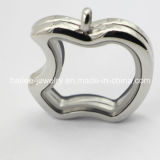 Best Sale Stainless Steel Apple Glass Locket Pendant Jewellery