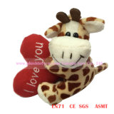 10cm Heart Giraffe Plush Animal Toys (with sucker)