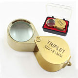 High Quality Foldable Metal Triplet Loupe Jewellery Magnifier