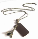 Antique Eiffel Tower Pendant Fashion Jewelry Necklace (HNK-10497)