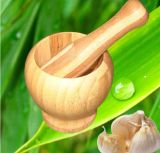 Bamboo Garlic Mortar and Pestle for Kitchen Implement