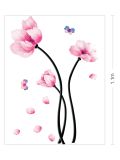 Ay930 Pink Bright PVC Decorative Waterproof Flower Wall Sticker