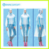 Unisex Free Size Disposable Clear PE Rain Ponchos