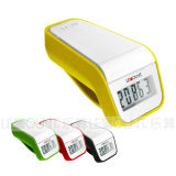 Top View Display Pedometer with Belt Clip and Various Colors (PD1001)