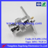 BNC Male Connector Solder Type Flange 75ohm