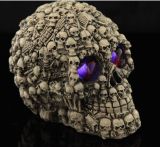 Polyresin/Resin Gruesome and Evil Skull Sculpture for Decoration
