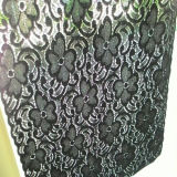 Black Polyester Stretch Lace Trim for Garments