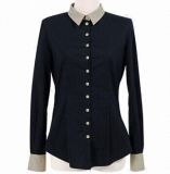 Womans 100% Cotton Long Sleeves Slim Fit Shirt