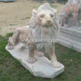 Marble Garden Lion Stone Sculpture