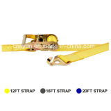 2'' Logistic Ratchet Strap / 100% Polyester Tie Down Strap W/F Plate Trailer Hook