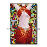 Handmade Pop Art Oil Painting of Sexy Lady (KLCP-0133)