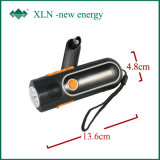 Waterproof Mini ABS LED USB Rechargeable Torch Radio Torch with Siren