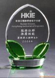 Green Crystal Glass Trophy Parts