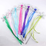 Snow Flake Shape Magic Wand with Ribbon Party Toys for Children