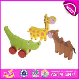 Wood Zoo Animal Set Play Toy for Kids, Wooden Toy Animal Toy for Children, Role Play Toy Wooden Animal Toy for Baby W05b072
