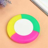 3 Colors Circle Shaped Fluorescent Pen for Gift