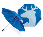 14mm Steel Shaft and Double Fluted Ribs, Flul Printing, Stud Hand Open Golf Umbrella, Anti-Rust, Advertising Gift Umbrella