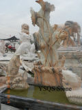 Red Marble Garden Fountain Sculpture (YS-MB-003)