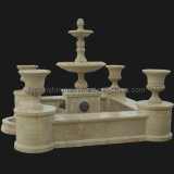 Marble Carving Pedestal Fountain (FNT109)