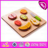 2015 New Wooden Role Play Toy for Kids, Wooden Role Play Set Toy Cutting Fruit, Wholesale Cheap Kitchen Set Role Play Toy W10b121